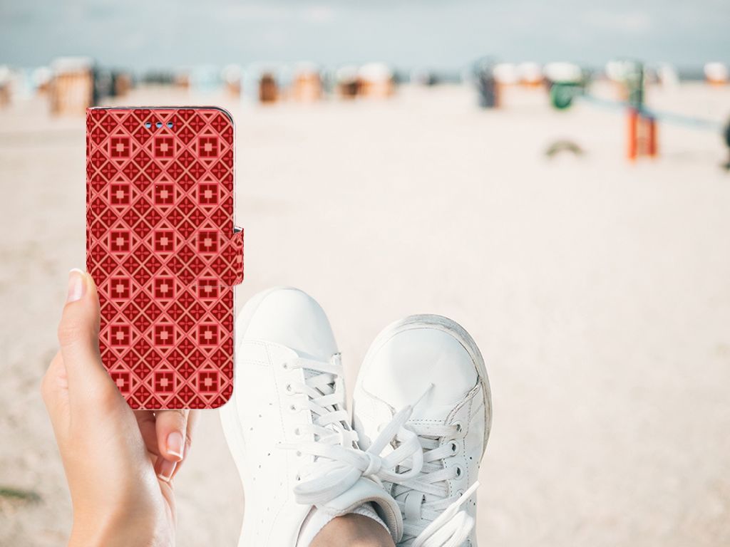 Samsung Galaxy S9 Telefoon Hoesje Batik Rood