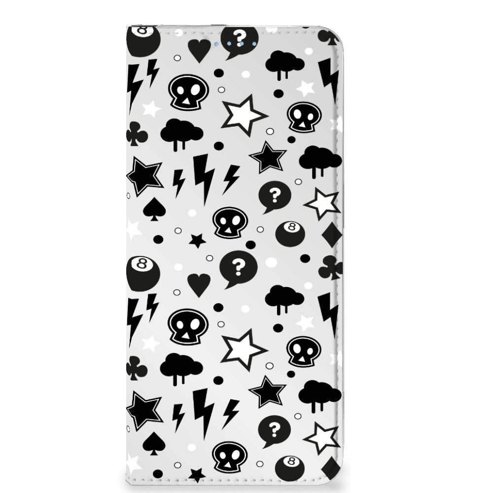 Mobiel BookCase OPPO Reno8 Silver Punk - B2C Telecom