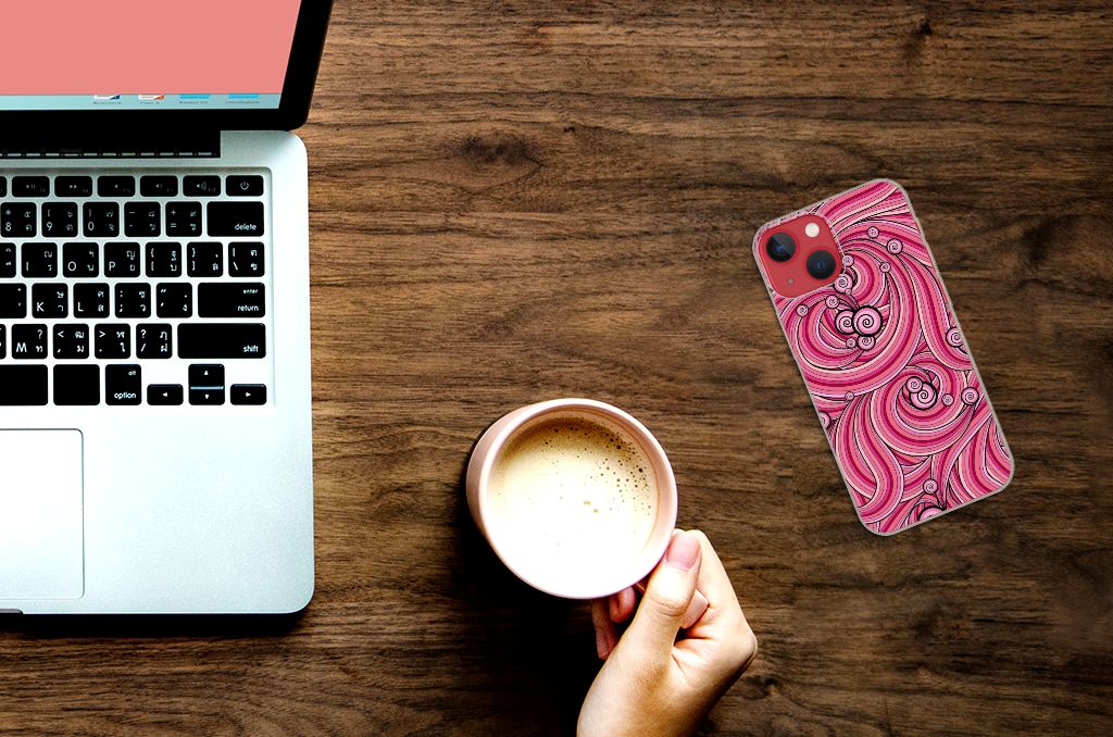Apple iPhone 13 Hoesje maken Swirl Pink B2C Telecom