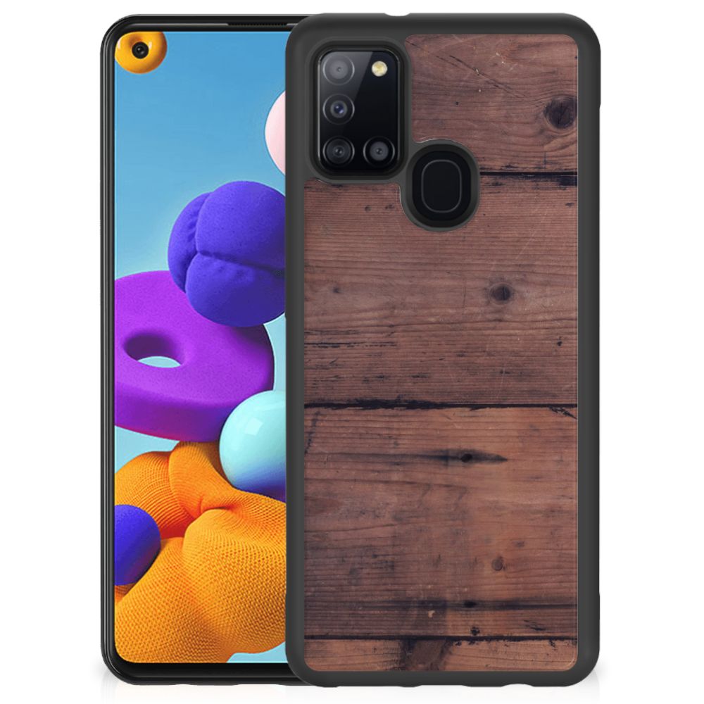 Samsung Galaxy A21s Grip Case Old Wood