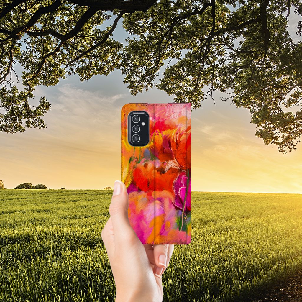 Bookcase Samsung Galaxy M52 Tulips - B2C Telecom