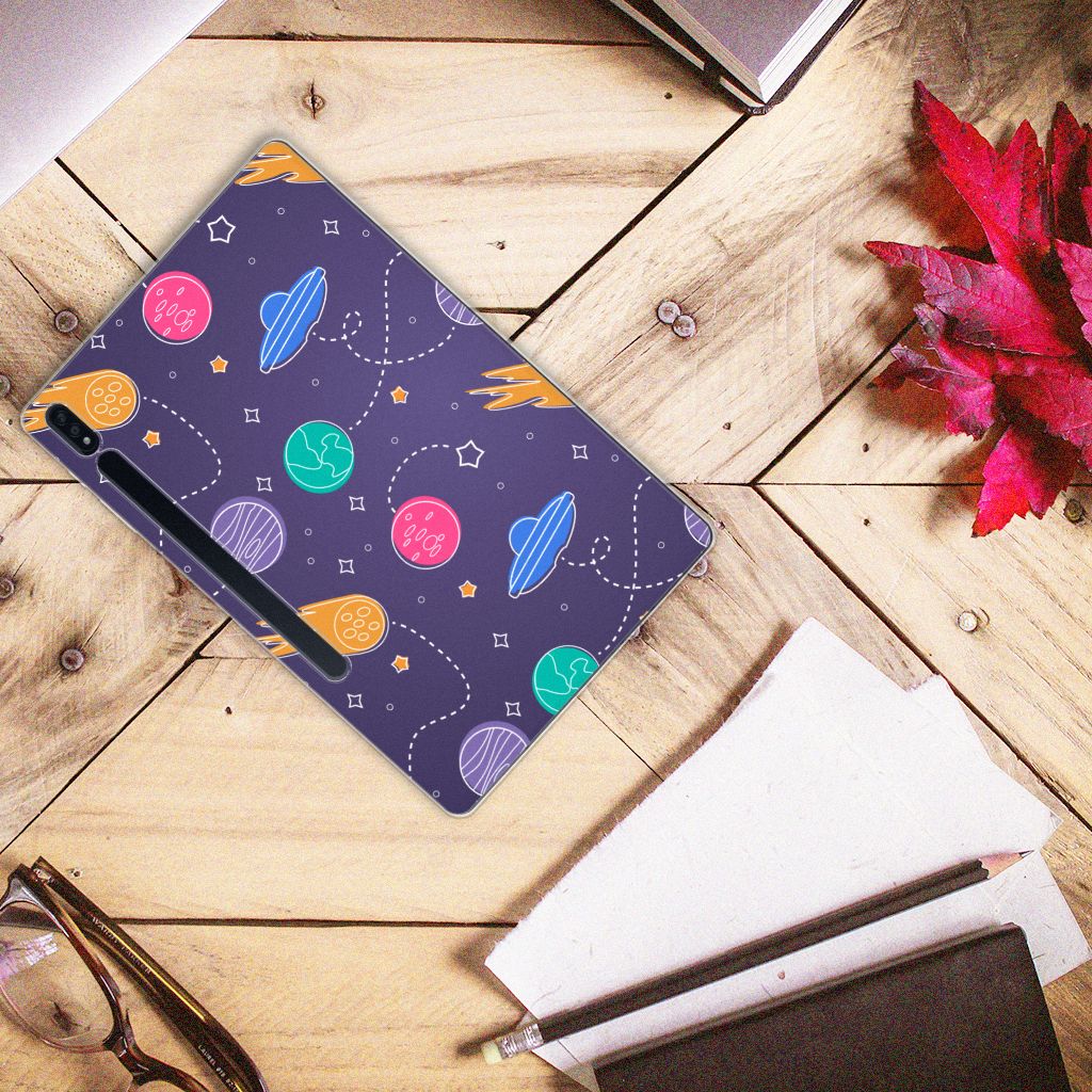 Samsung Galaxy Tab S7 Plus | S8 Plus Leuke Siliconen Hoes Space - B2C Telecom