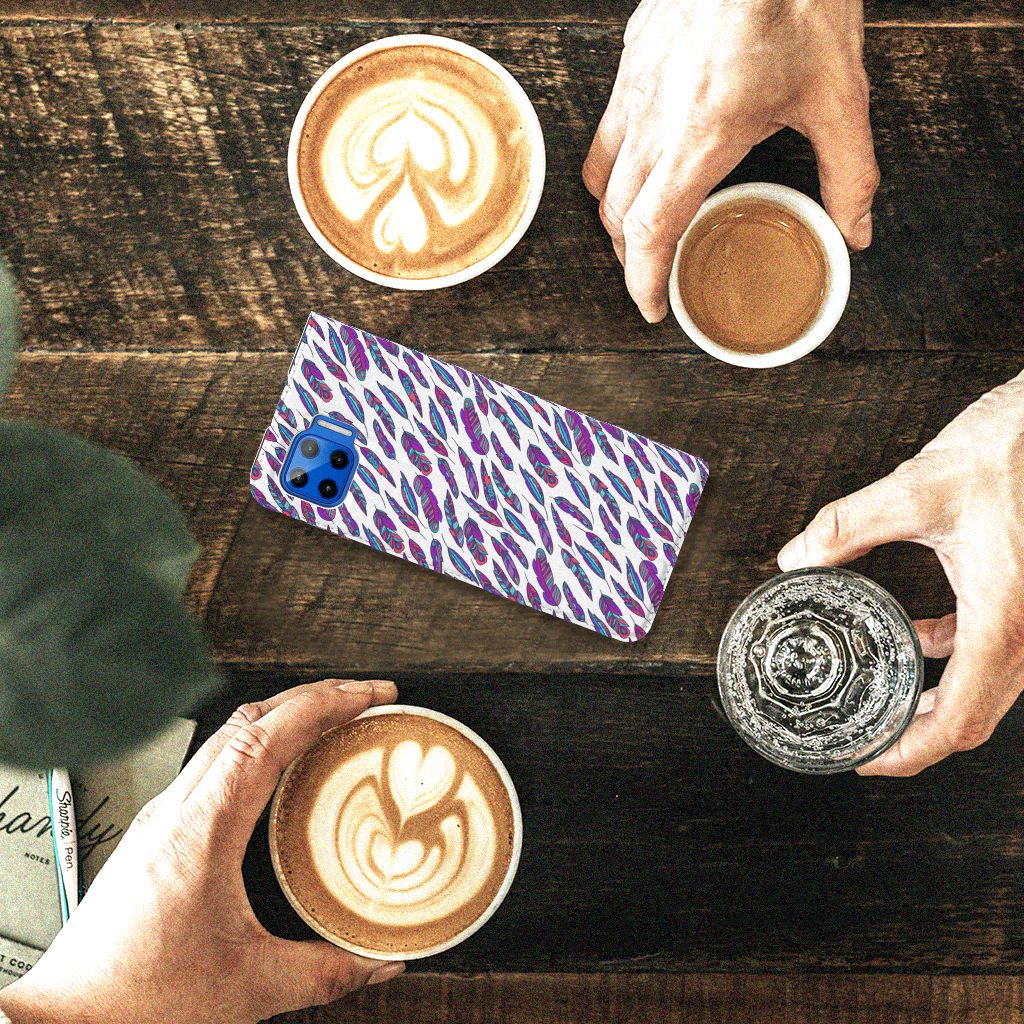 Motorola Moto G 5G Plus Hoesje met Magneet Feathers Color - B2C Telecom