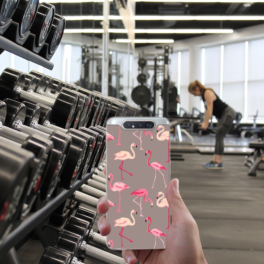 Samsung Galaxy A80 TPU Hoesje Flamingo