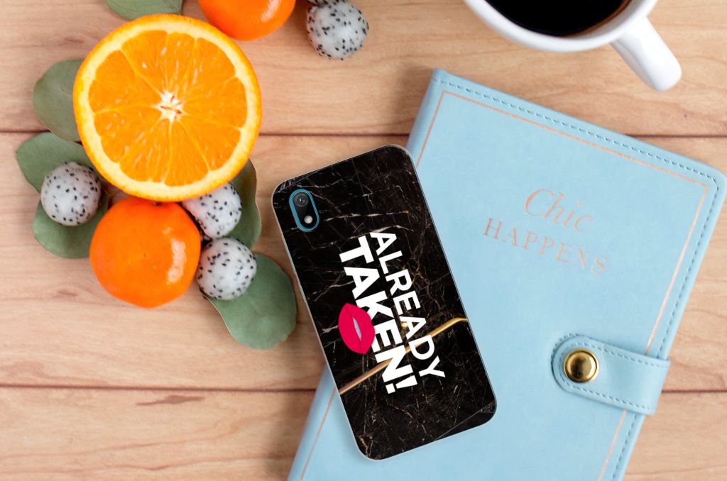 Huawei Y5 (2019) Siliconen hoesje met naam Already Taken Black