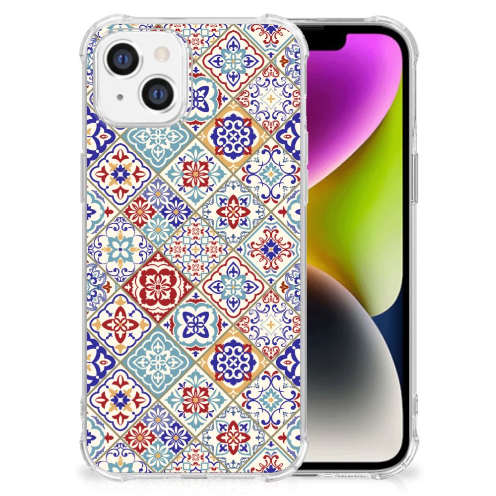 iPhone 14 Anti-Shock Hoesje Tiles Color