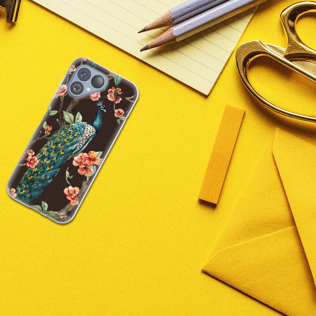 Fairphone 5 TPU Hoesje Pauw met Bloemen
