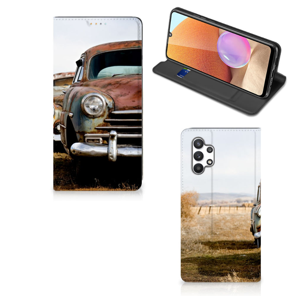 Samsung Galaxy A32 4G | A32 5G Enterprise Editie Stand Case Vintage Auto