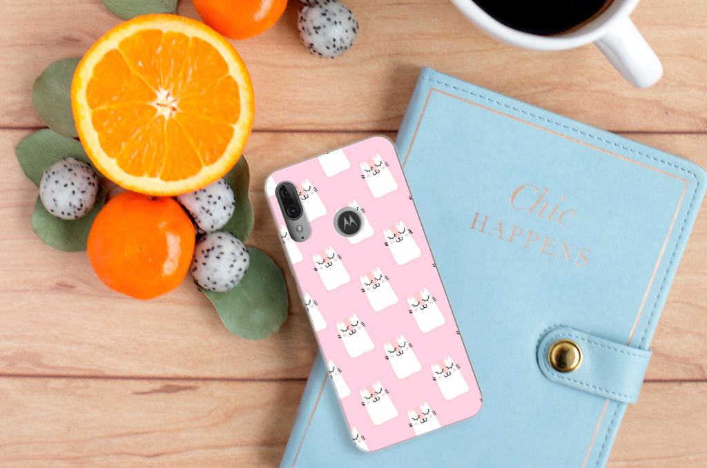 Motorola Moto E6 Plus TPU Hoesje Sleeping Cats