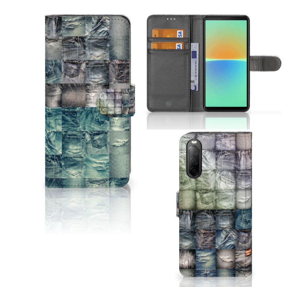 Wallet Case met Pasjes Sony Xperia 10 IV Spijkerbroeken