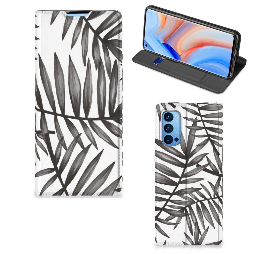 OPPO Reno4 Pro 5G Smart Cover Leaves Grey - B2C Telecom