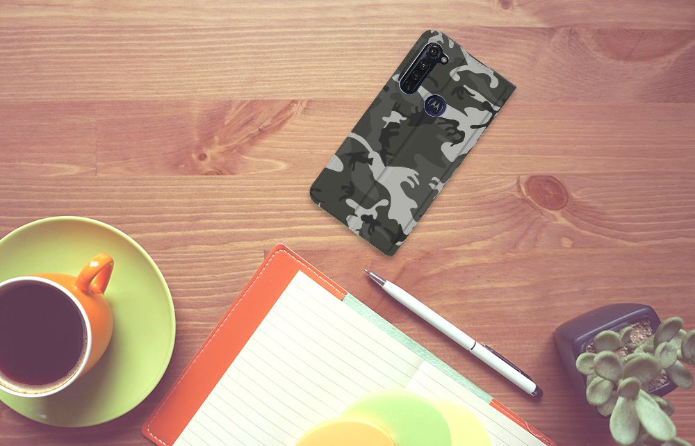 Motorola Moto G Pro Hoesje met Magneet Army Light - B2C Telecom
