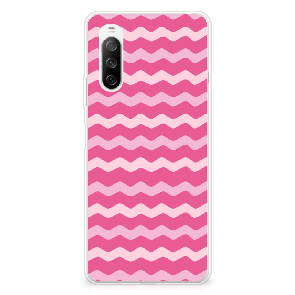 Sony Xperia 10 III TPU bumper Waves Pink B2C Telecom