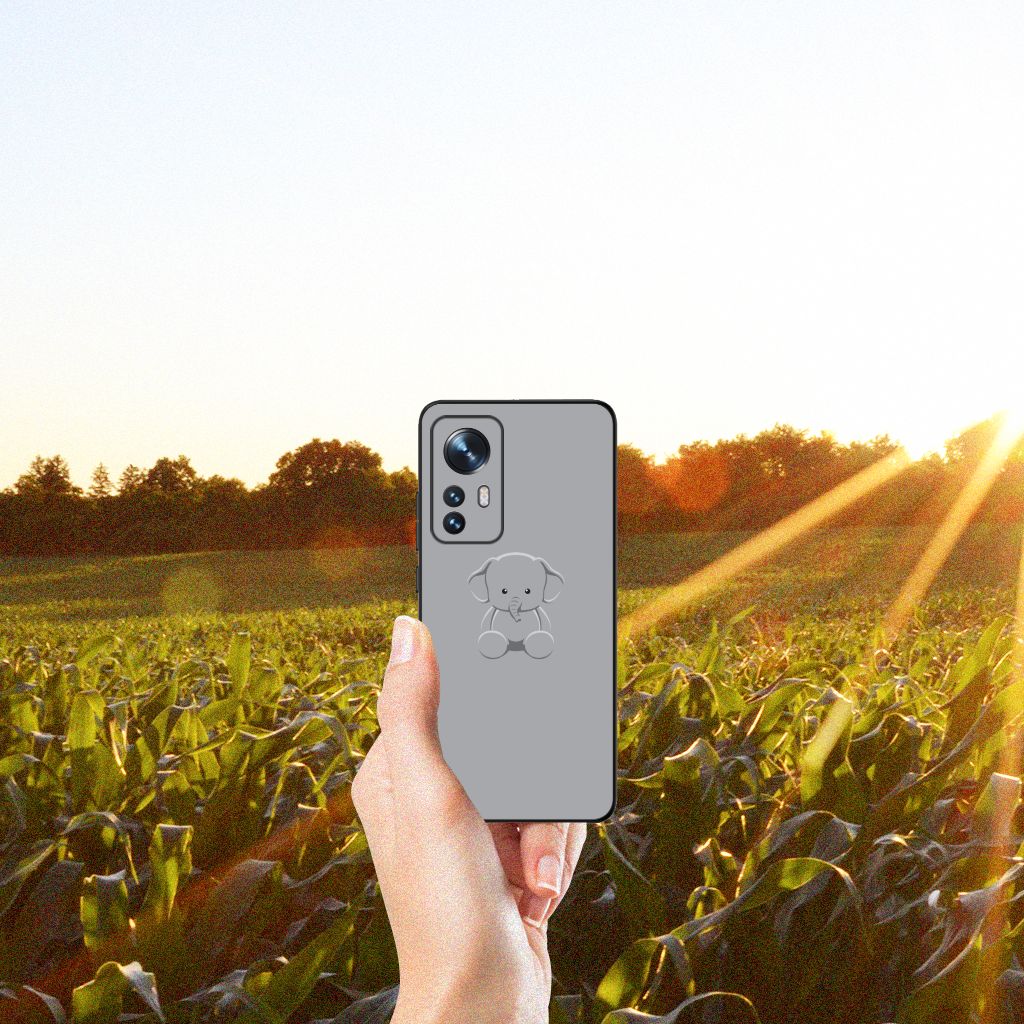 Xiaomi 12 | 12X Hoesje Grijs Baby Olifant B2C Telecom