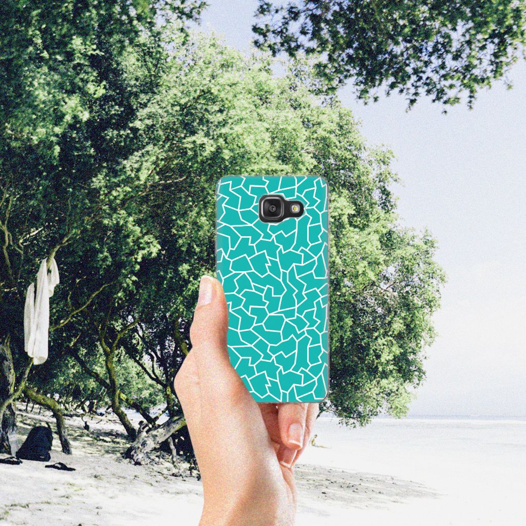 Samsung Galaxy A3 2016 Hoesje maken Cracks Blue