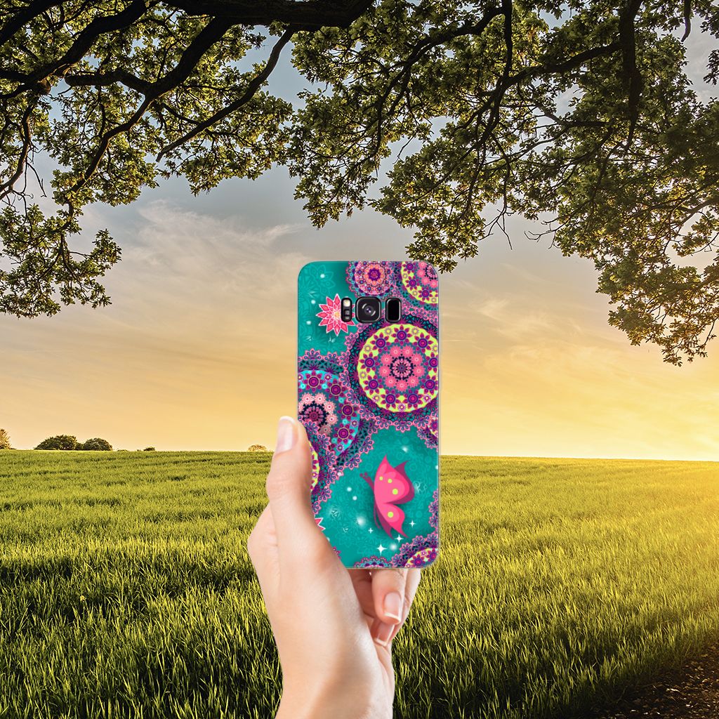 Samsung Galaxy S8 Plus Hoesje maken Cirkels en Vlinders