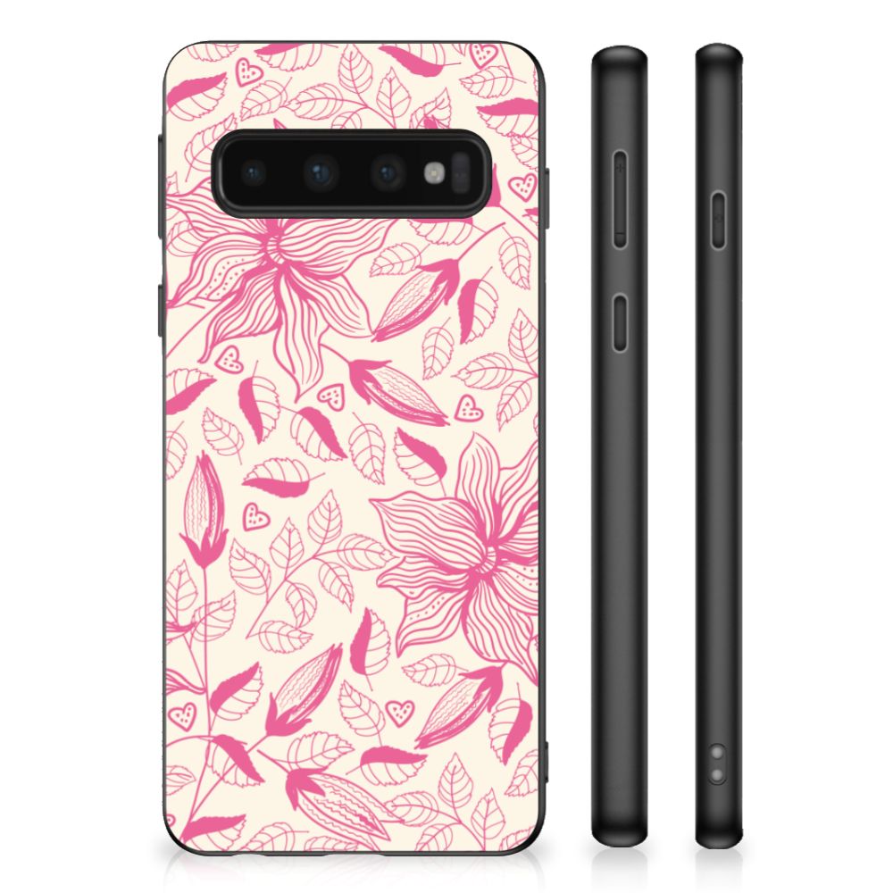 Samsung Galaxy S10 Skin Case Pink Flowers B2C Telecom