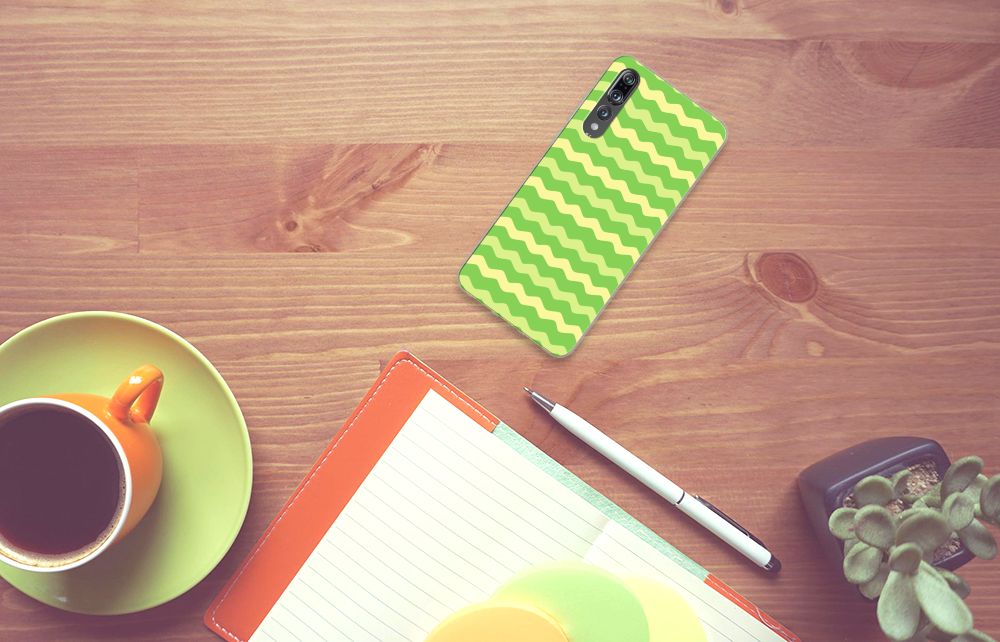 Huawei P20 Pro TPU bumper Waves Green
