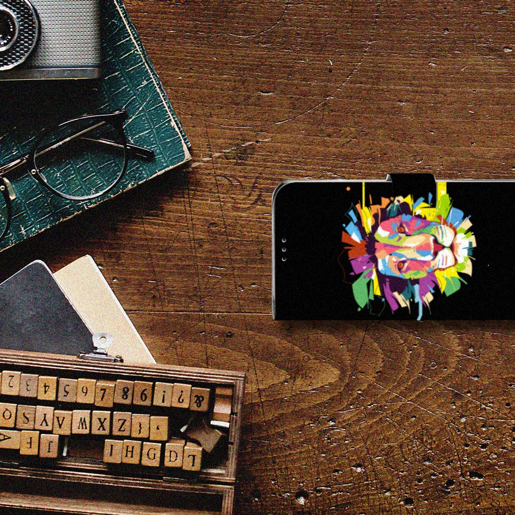 Motorola Moto G7 Power Leuk Hoesje Lion Color
