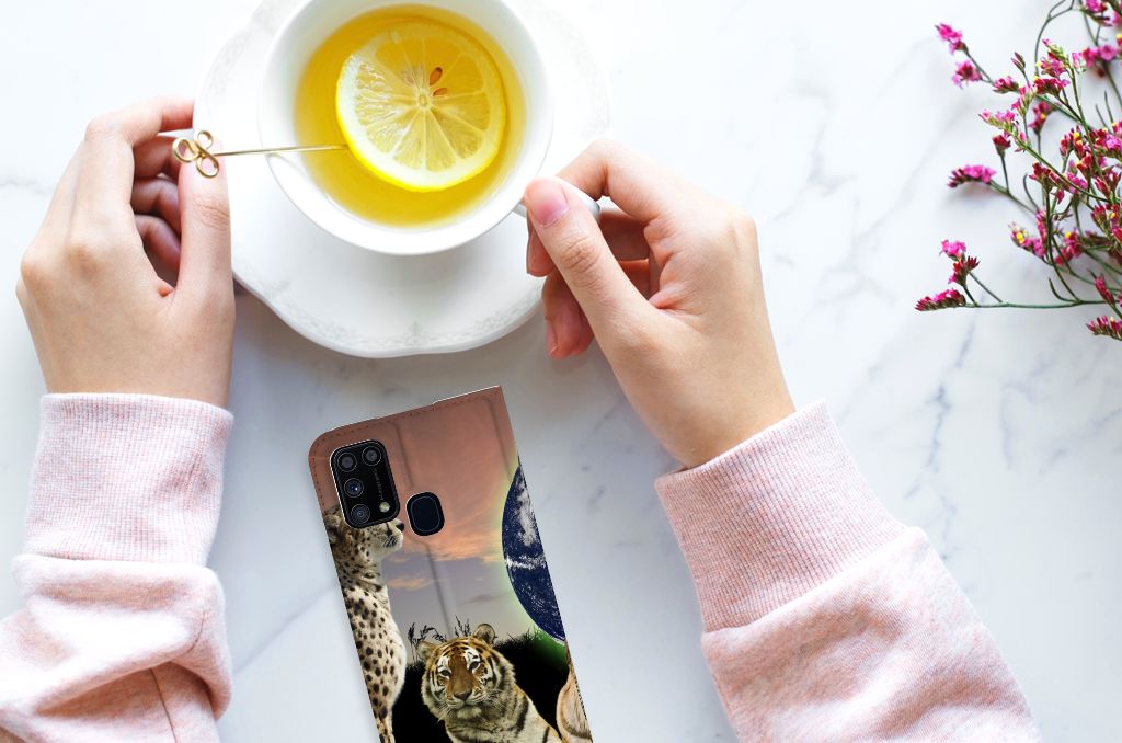 Samsung Galaxy M31 Hoesje maken Roofdieren - B2C Telecom