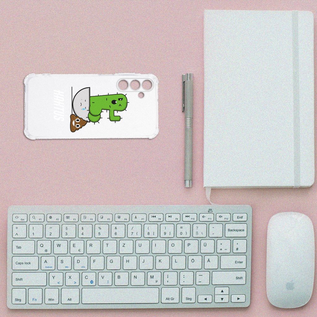 Samsung Galaxy A15 Stevig Bumper Hoesje Cactus Poo B2C Telecom