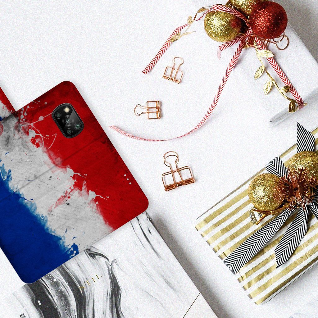 Xiaomi Poco X3 | Poco X3 Pro Bookstyle Case Nederland met artistiek design van de Nederlandse vlag.