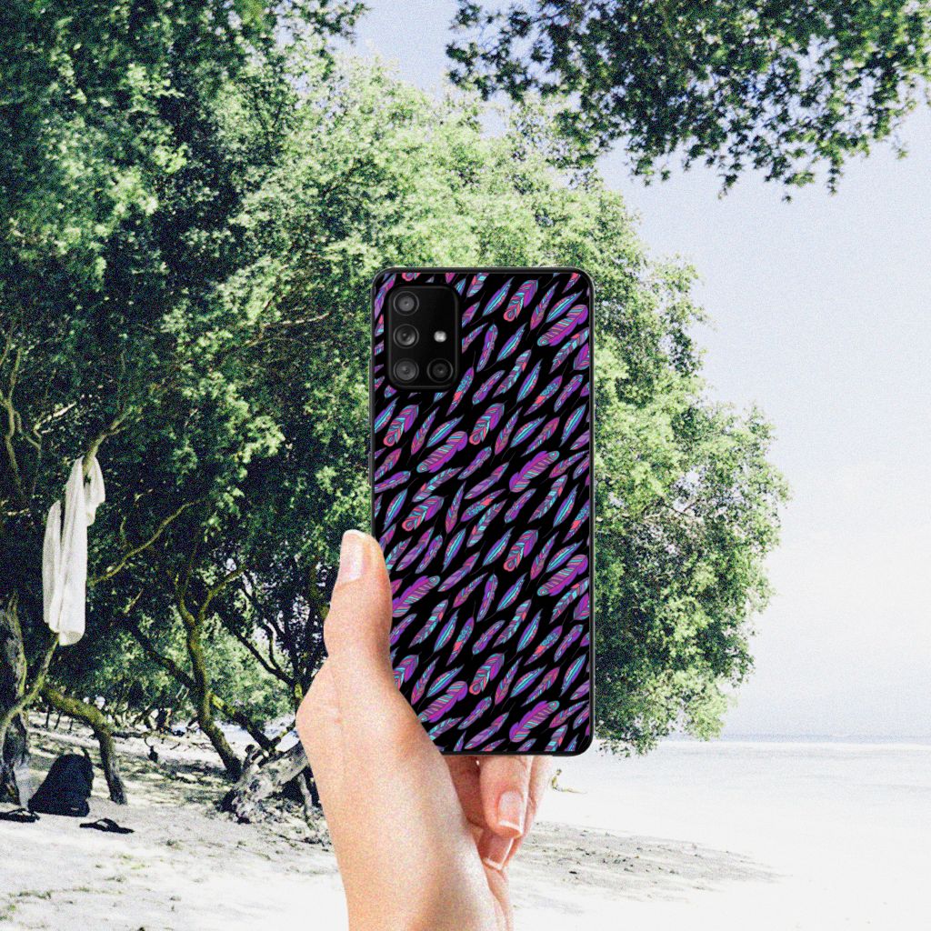 Samsung Galaxy A71 Back Case Feathers Color B2C Telecom