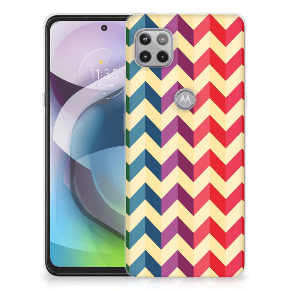 Motorola Moto G 5G TPU bumper Zigzag Multi Color