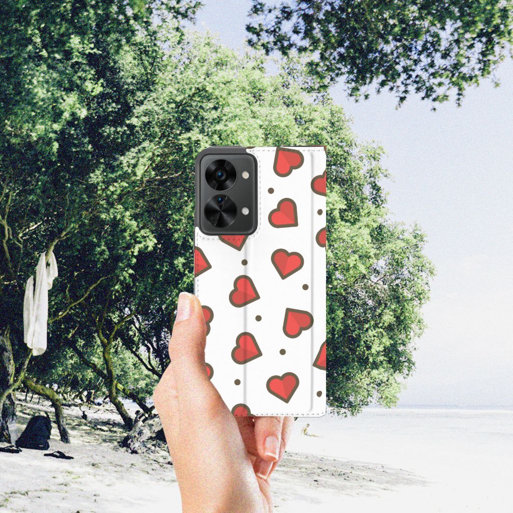 OnePlus Nord 2T Hoesje met Magneet Hearts - B2C Telecom