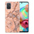 Samsung Galaxy A71 TPU Siliconen Hoesje Marmer Oranje