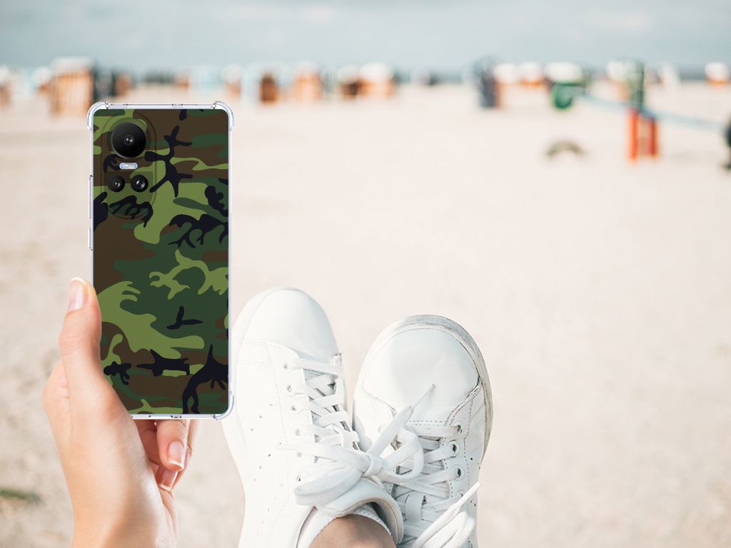 OPPO Reno10 | 10 Pro Doorzichtige Silicone Hoesje Army Dark B2C Telecom