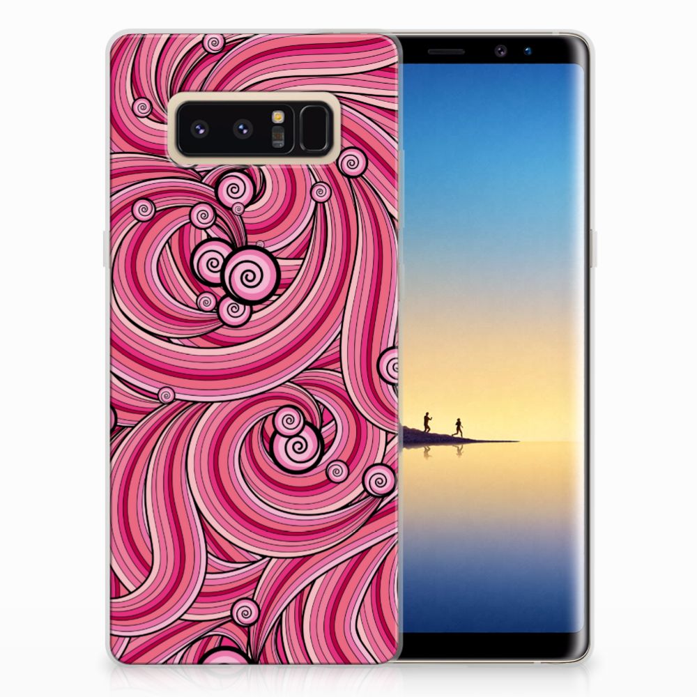 Samsung Galaxy Note 8 Hoesje maken Swirl Pink