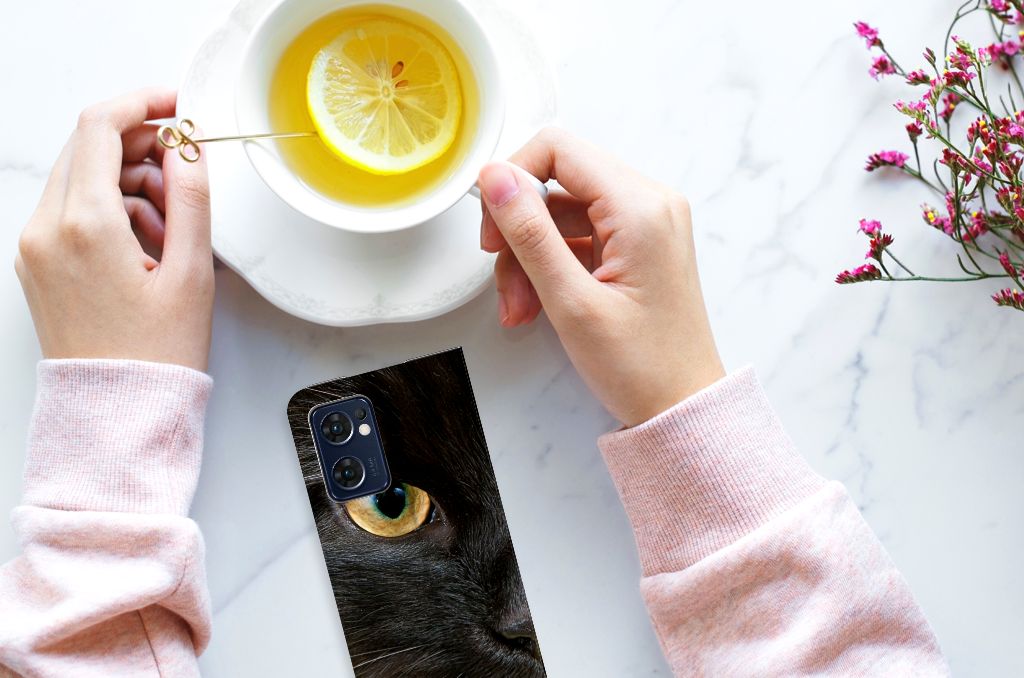 OPPO Find X5 Lite | Reno7 5G Hoesje maken Zwarte Kat - B2C Telecom