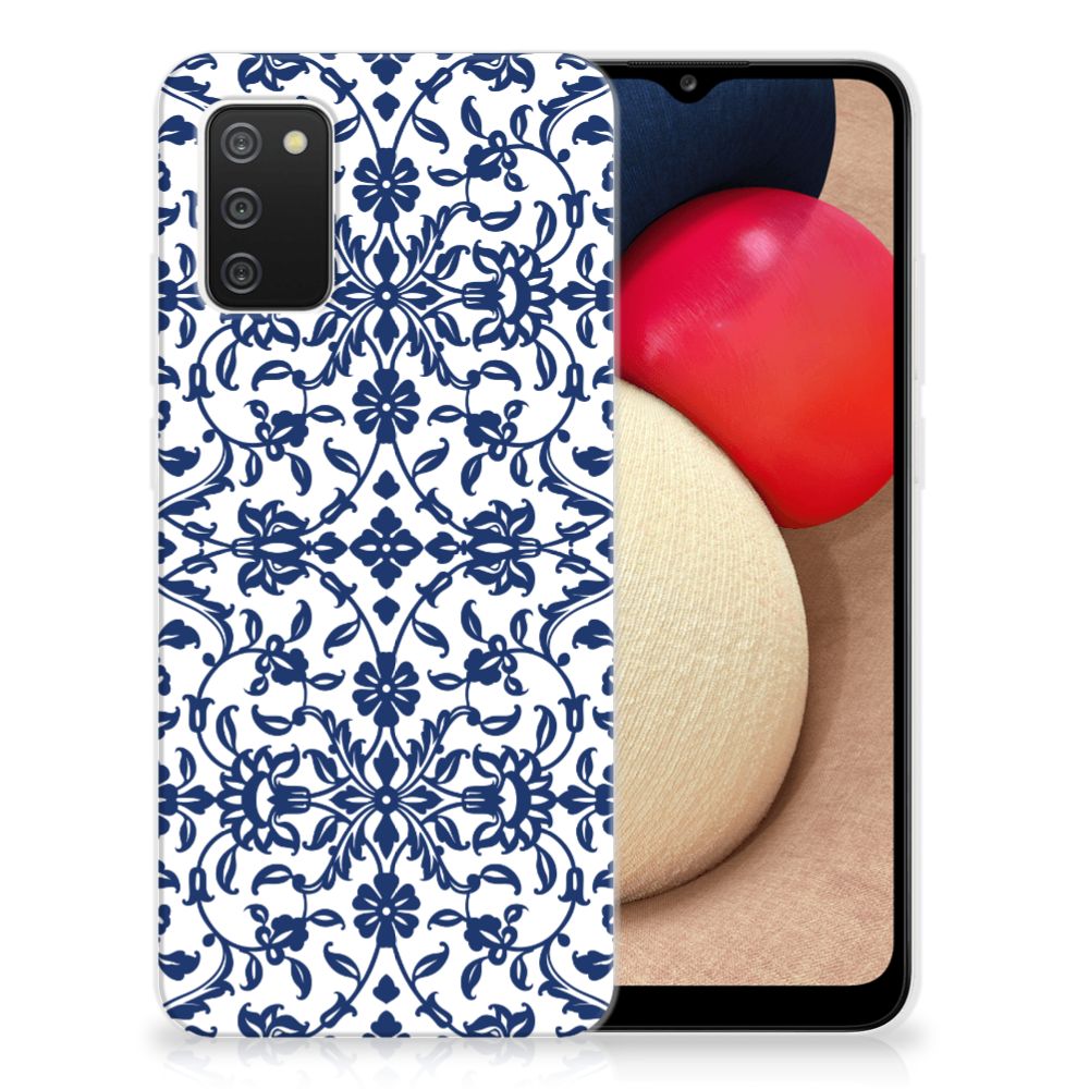 Samsung Galaxy A02s TPU Case Flower Blue