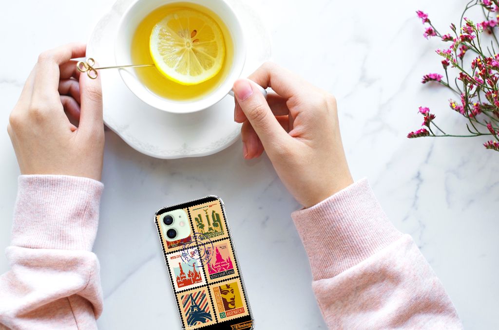 iPhone 12 Mini Telefoonhoesje met valbescherming Postzegels B2C Telecom