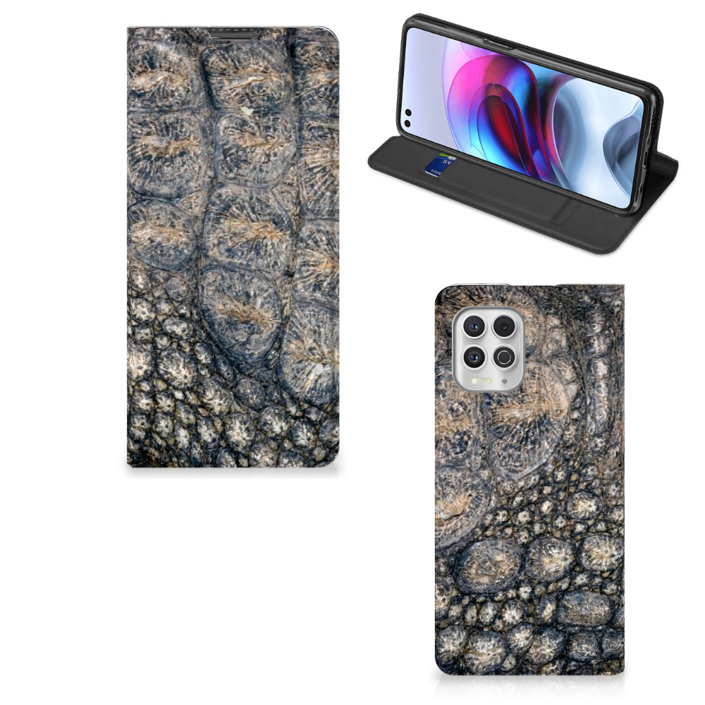Motorola Moto G100 Hoesje maken Krokodillenprint - B2C Telecom