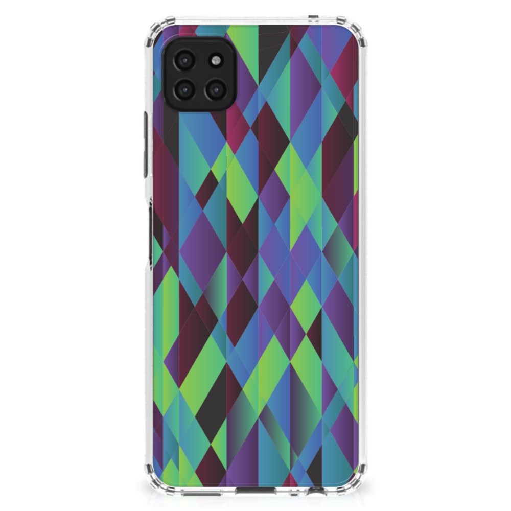 Samsung Galaxy A22 5G Shockproof Case Abstract Green Blue B2C Telecom