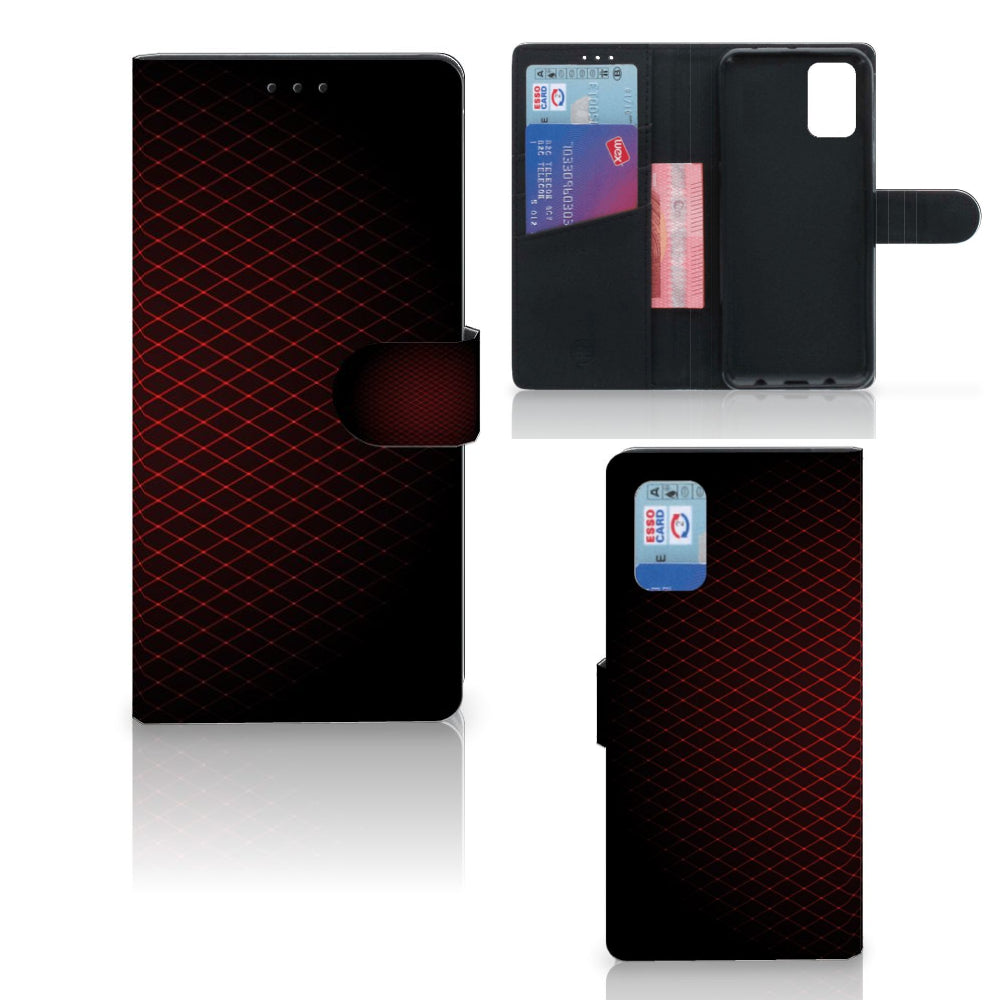 Samsung Galaxy A02s | M02s Telefoon Hoesje Geruit Rood