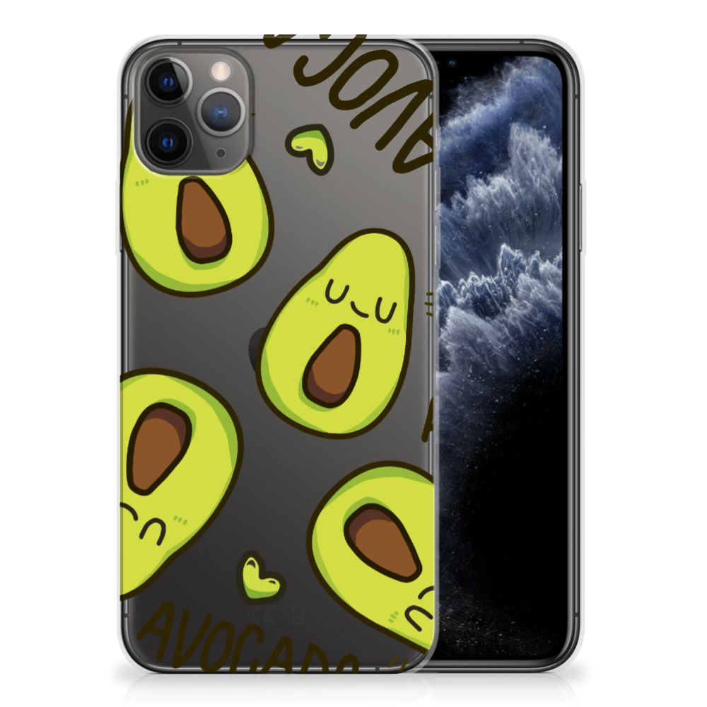 Apple iPhone 11 Pro Max Telefoonhoesje met Naam Avocado Singing