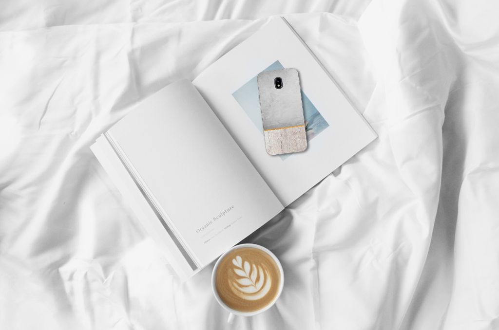 Samsung Galaxy J3 2017 Bumper Hoesje Wood Concrete