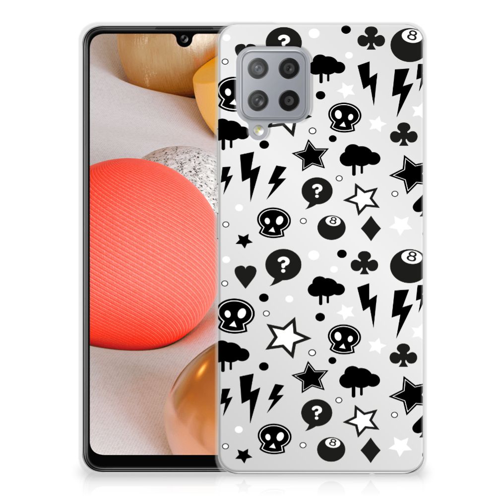 Silicone Back Case Samsung Galaxy A42 Silver Punk