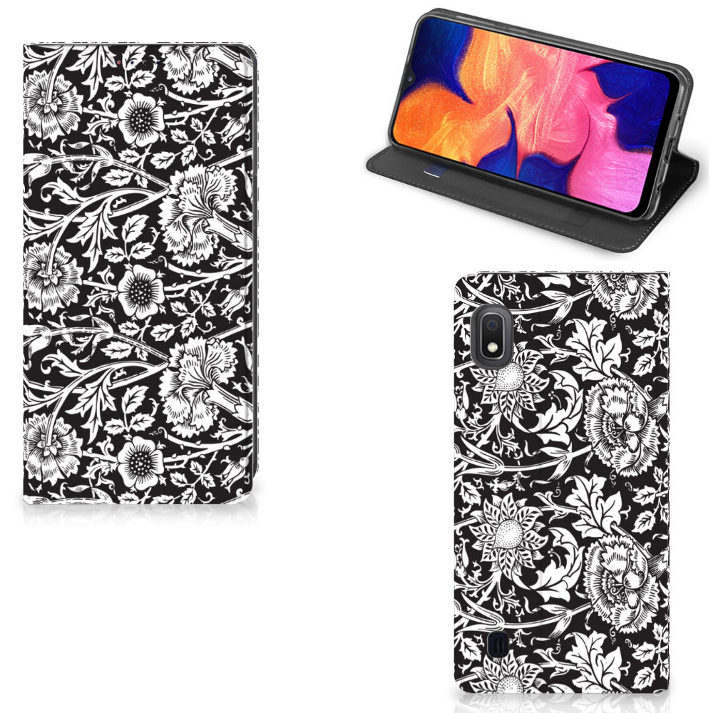 Samsung Galaxy A10 Smart Cover Black Flowers