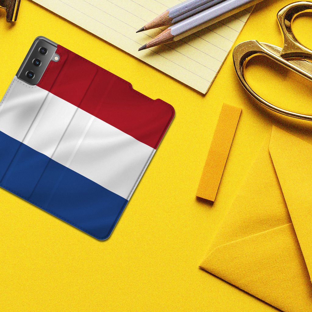 Samsung Galaxy S21 Standcase Nederlandse Vlag - B2C Telecom