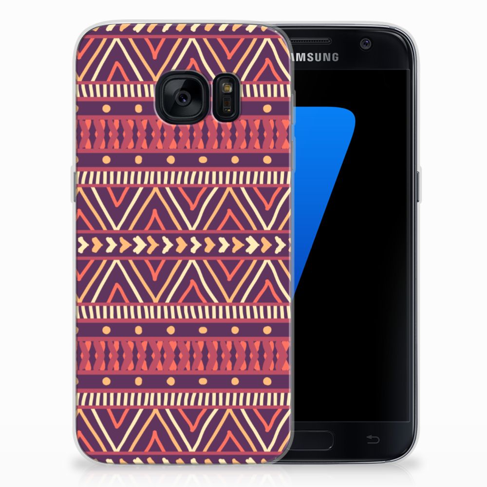 Samsung Galaxy S7 TPU bumper Aztec Paars