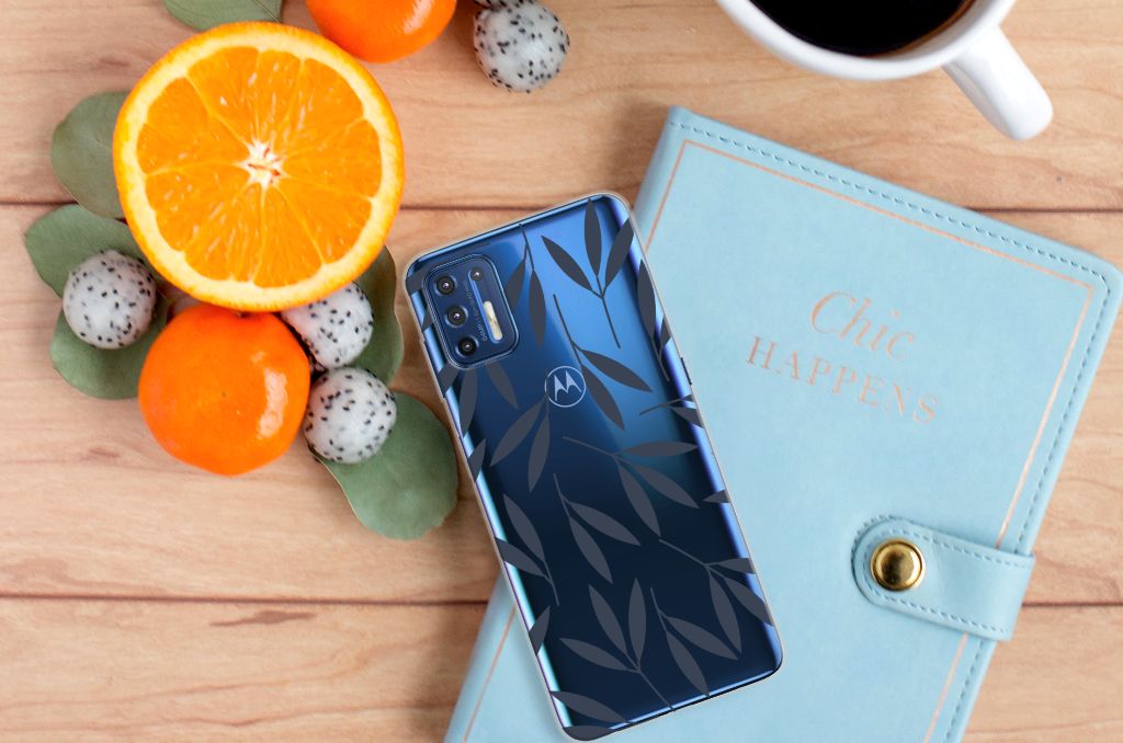 Motorola Moto G9 Plus TPU Case Leaves Blue B2C Telecom