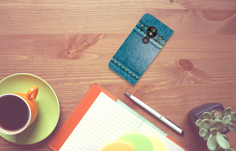 Motorola Moto E5 Play Hippe Standcase Jeans