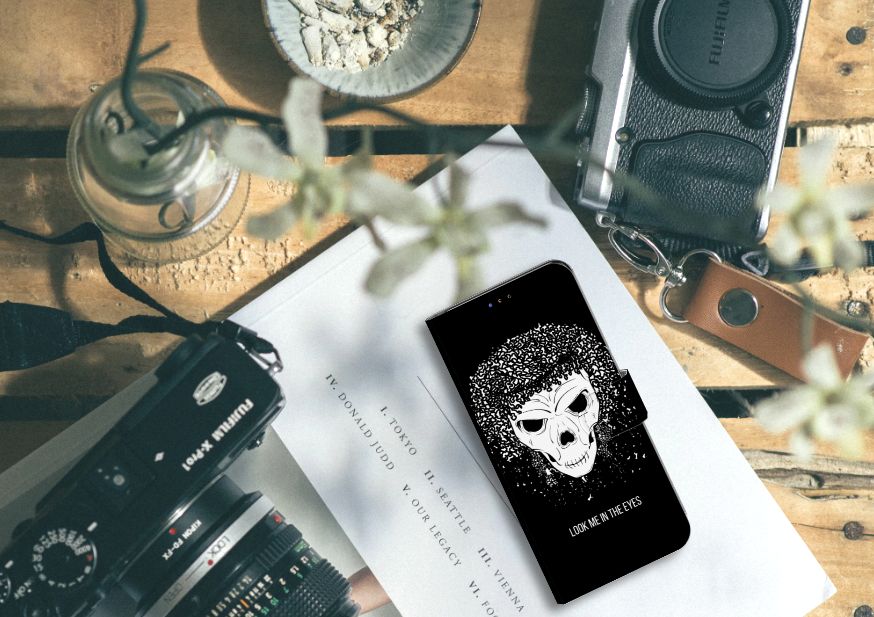 Telefoonhoesje met Naam Samsung Galaxy A20s Skull Hair