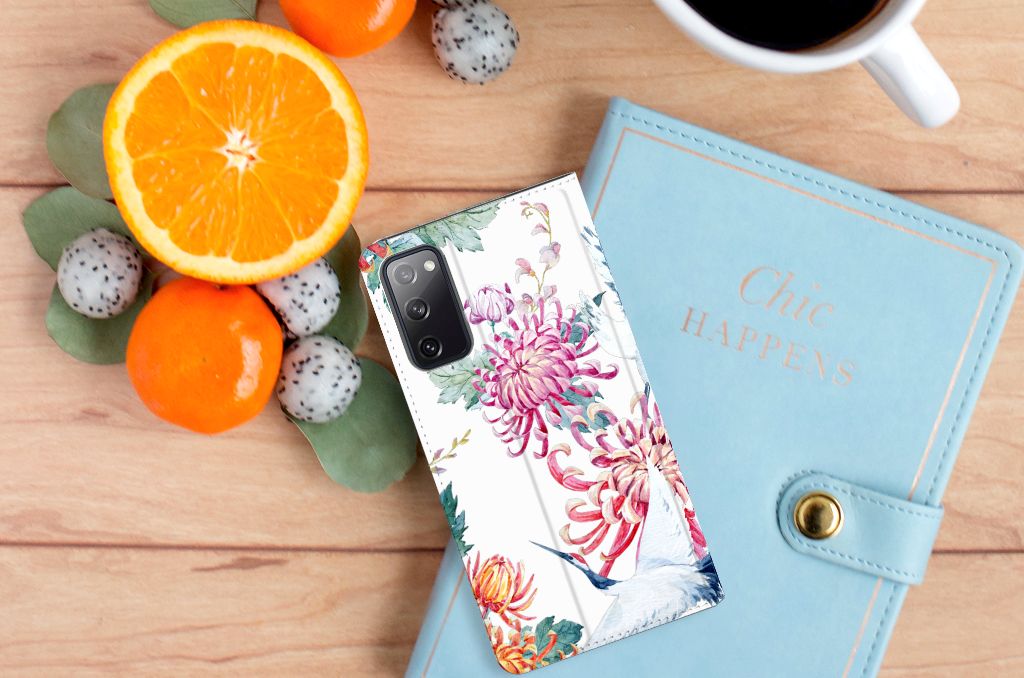 Samsung Galaxy S20 FE Hoesje maken Bird Flowers - B2C Telecom