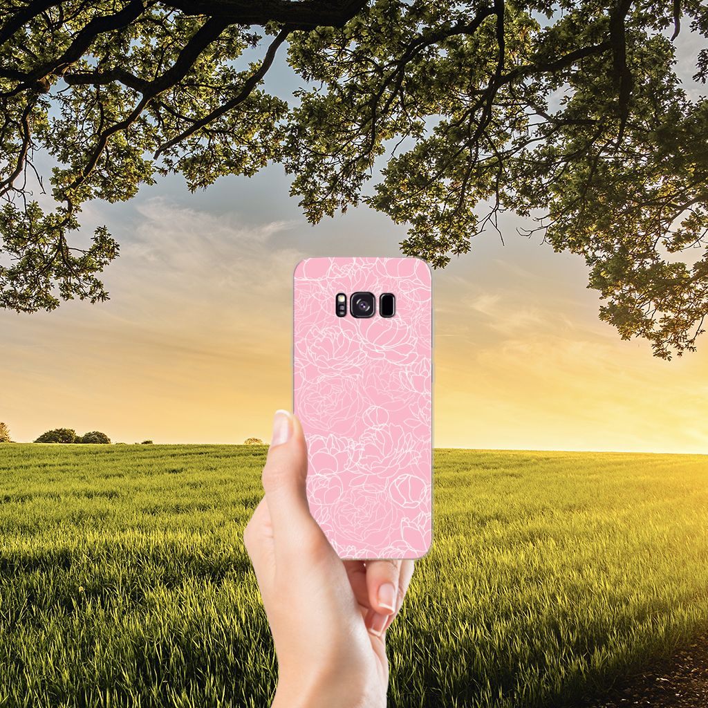 Samsung Galaxy S8 Plus TPU Case White Flowers