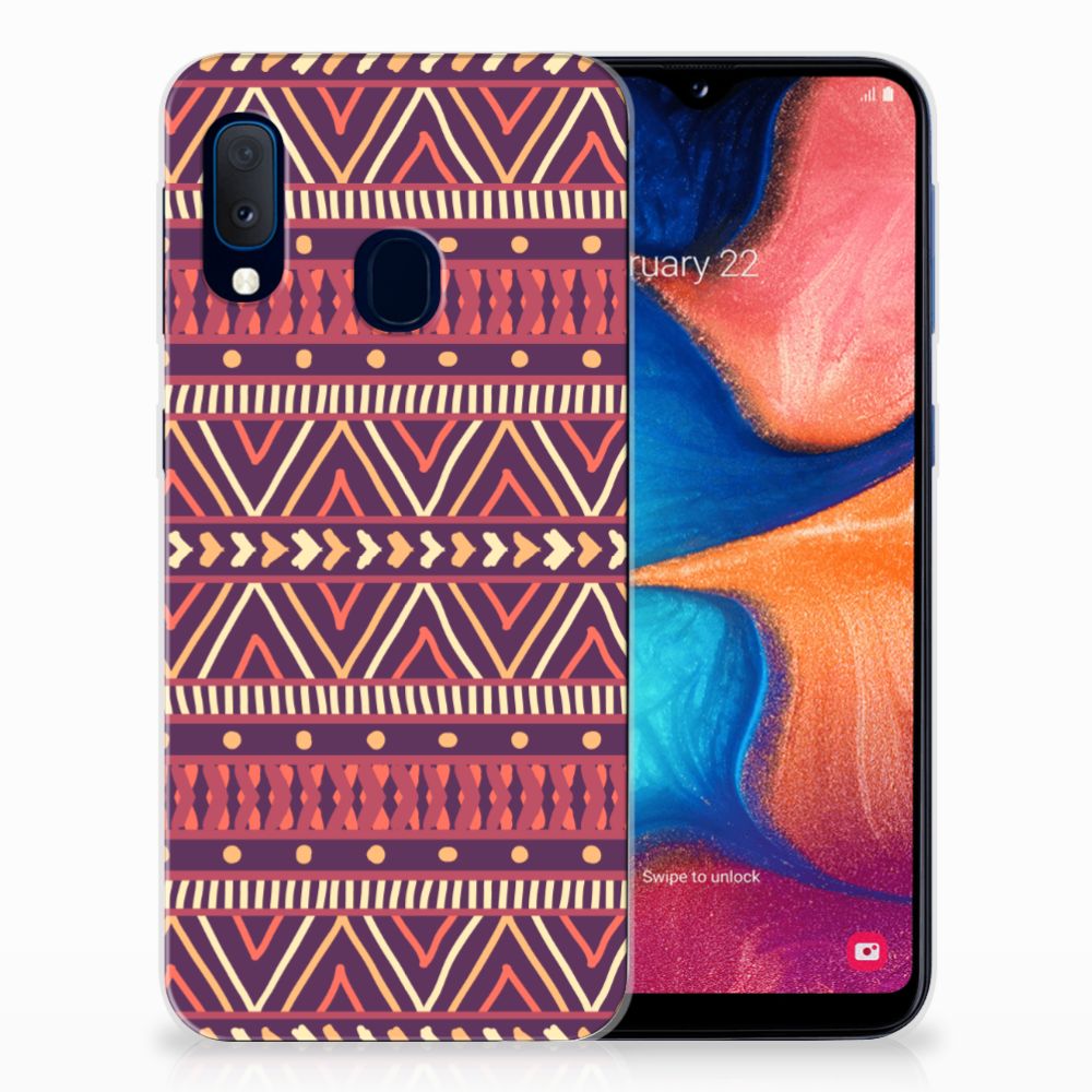 Samsung Galaxy A20e TPU bumper Aztec Paars